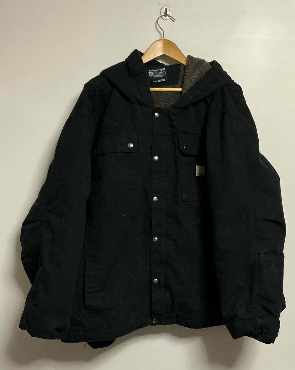 Carhartt Bartlett 103826 Relaxed Fit Hooded Jacket Black 5XL